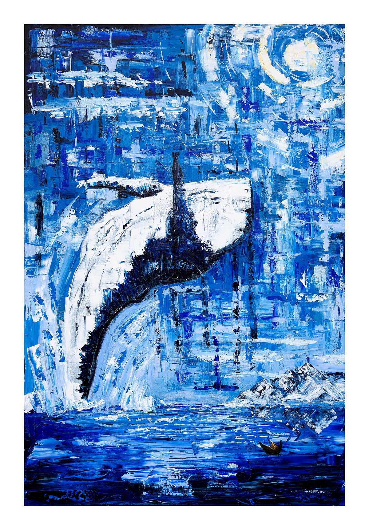 'Lunar Blue Breach' Fine Art Print